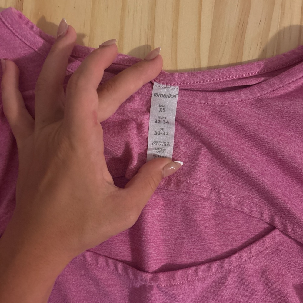 Marika Heathered Pink Long Sleeve Top - Picture 2 of 3